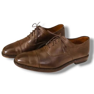 Allen Edmonds Exchange Place Oxford-Schuhe Größe 10 D Leder Kappe Zehe elegant braun - Bild 1 von 13