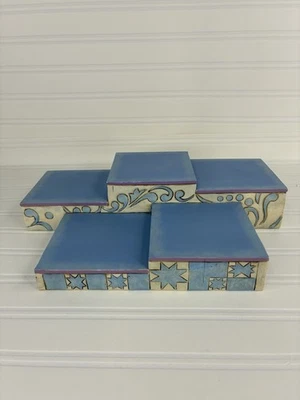 Jim Shore Heartwood Creek Display Base Stand Platform Blue 2008 #4011172 Rare - Image 1 of 4