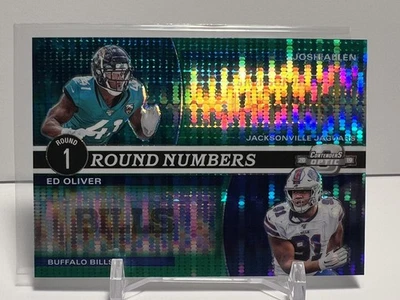2019 Contenders Optic Round Numbers Green Pulsar /27 #RN-JE Josh Allen Ed Oliver - Imagem 1 de 4