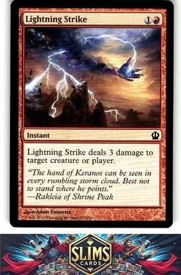 Magic the Gathering MTG Theros Lightning Strike #127 Buy 2 Get 1 - Image 1 of 2