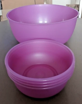 5 envasadores vintage de plástico púrpura para ensalada de cereales retro 11" 6" Foto 1 de 4