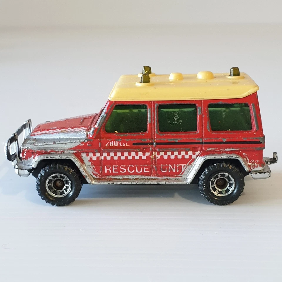 Matchbox 1984 Mercedes Benz 280 GE Rescue Unit Loose Diecast Car 1:64 Scale - Image 1 of 4