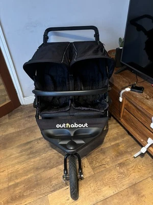 Out n About double nipper 360 V4 in Black All Terrain Buggy/ Pushchair  - Image 1 of 4