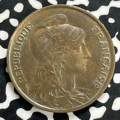 Lote de 10 céntimos Francia 1901 #OV1621 ¡Alto grado! Hermoso! Old Flip Foto 1 de 3