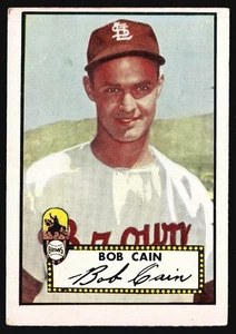 1952 Topps #349 BOB CAIN, VG 3 - No Creases- St. Louis Browns High Hi # - Picture 1 of 3