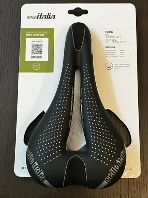 Sillín ferroviario Selle Italia DIVA Gel Superflow 152x270 mm L3 TI316 (negro) Foto 1 de 4