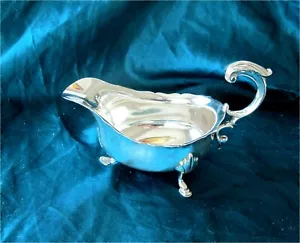 1922 Georgian style sterling silver antique sauce tureen boat London superb - Picture 1 of 9