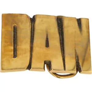 New Brass Dan Daniel Danny Danville Name Hippie 1970s NOS Vintage Belt Buckle - Picture 1 of 5