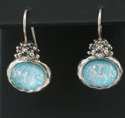 Pendientes dobles de cuarzo de plata de ley 925 de Michael Dawkins Foto 1 de 4