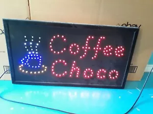 LED Sign COFFEE CHOCO , lighted Board Electric Display Sign, - Picture 1 of 3