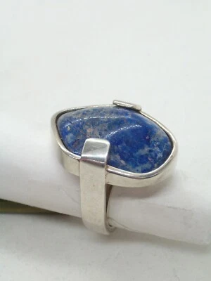ANELLO in ARGENTO 925 con SODALITE naturale di colore BLU - pietra dura - - Immagine 1 di 4