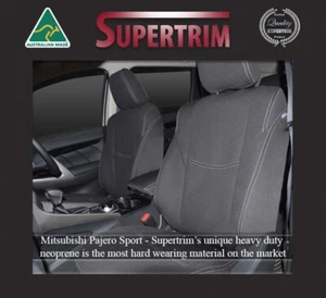 FRONT Seat Cover FB+MP Fit Mitsubishi Pajero Sport QE Neoprene Waterproof - Picture 1 of 11