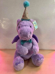 FAO Schwarz Wunderkerzen Lila Drache Plüschtier Kuscheltier mit Etikett - Bild 1 von 11