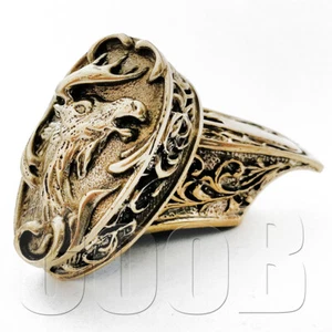 Cuchillo ALCE pomo y protección de dedos perno fundido a mano en bronce para cuchillos personalizados - Imagen 1 de 10