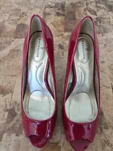 Bandolino Rainaa 3 rote zehenfreie Damenschuhe 7,5 Medium - Bild 1 von 5