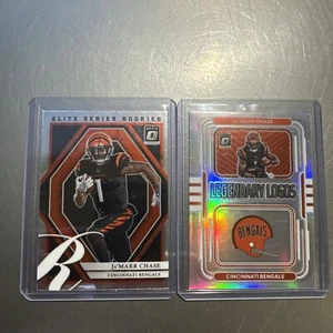 jamarr chase elite series rookies& Legendary Logo Holo 2021/22🔥🔥🚀🚀 - Picture 1 of 3