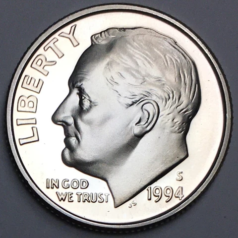 1994-S Silver Proof Dime - 90% Silver - (UNC) KM#195b - D94SS Cover