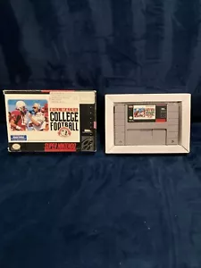 BILL WALSH COLLEGE FOOTBALL SUPER NINTENDO SNES VIDEO GAME NO MANUAL SEE PICS - Picture 1 of 11