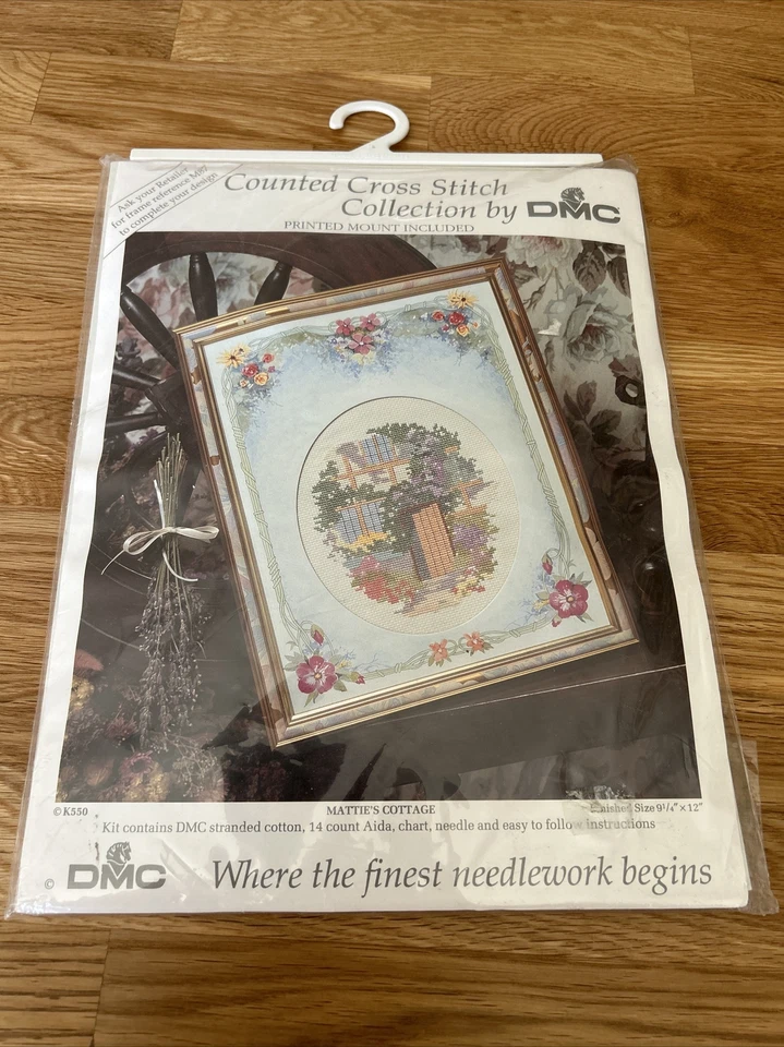 Punto de Cruz Vintage DMC 14ct Aide "Mattie's Cottage" NUEVO Sin Usar - (9107) Foto 1 de 1