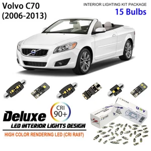 LED Interior Light Kit for Volvo C70 2006-2013 White Dome Light Bulbs Upgrade - Picture 1 of 8