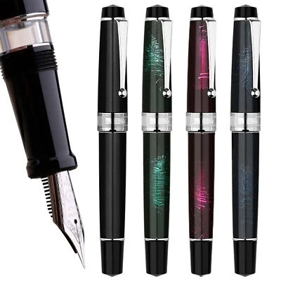 MAJOHN T5 Metal Paint Fountain Pen Iridium EF/F/M 0.38/0.5/0.65mm Nib Gift - Image 1 of 4