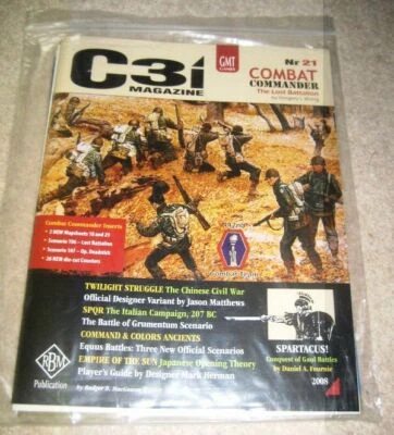 NEW, GMT C3i #21, Combat Commander, w/ CC map, EoTS cards, TS China card - Image 1 of 3