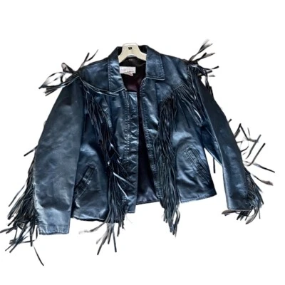 Chaqueta de moto de cuero para mujer Club Elite by Brooks de colección 12-negra Foto 1 de 4