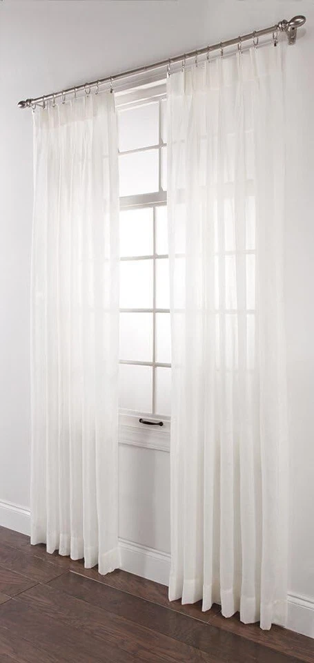 Stylemaster Splendor Pinch Pleated Drapes Pair, 2 of 72" by 84", White - Image 1 of 3