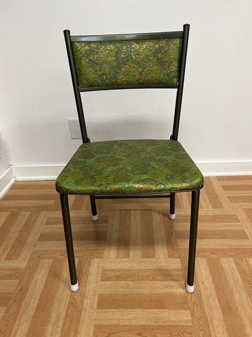 Vintage COSCO GATEFOLD CHAIR folding metal mid century modern card steel green Cover