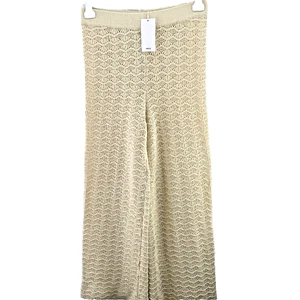 Mango Damen Häkel Palazzo Hose, Lochstrick, Gr. L, Ecru, UVP 35,99£ - Bild 1 von 16