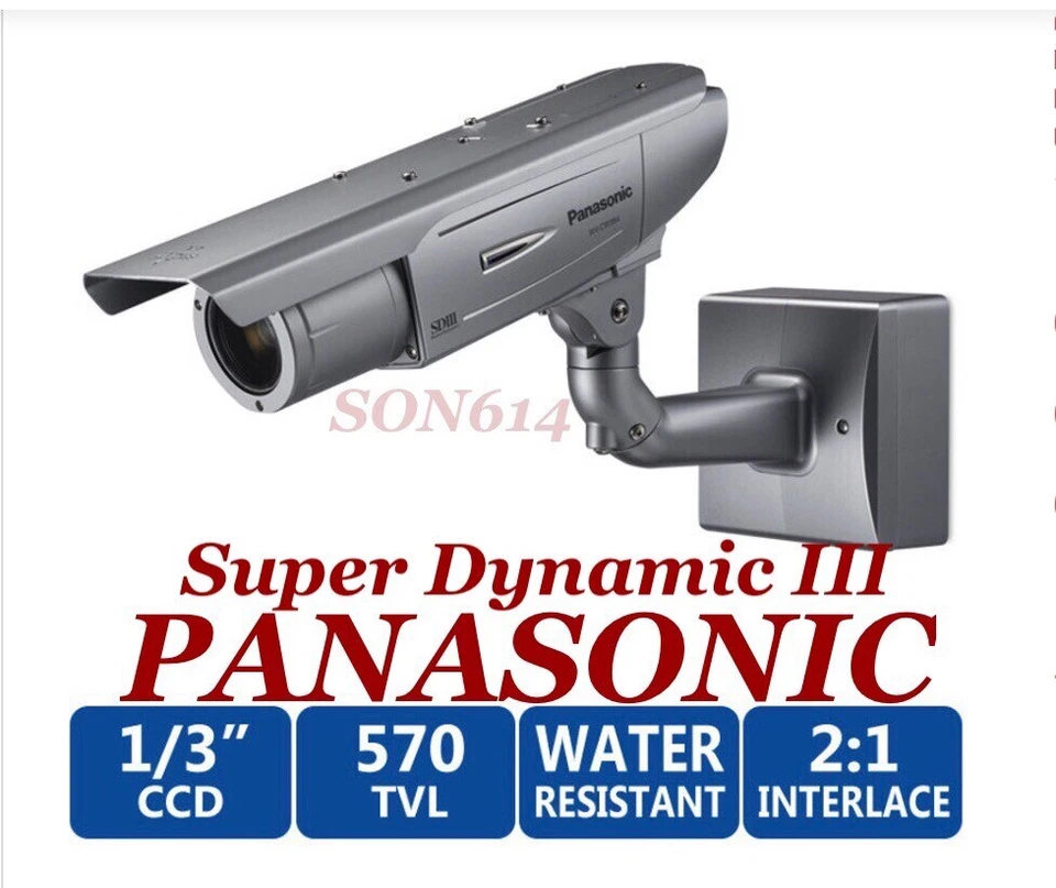 Panasonic WV-CW384 CCTV Color Camera W/ 5-40mm 540TVL D/N WDR Analog Bullet NEW! - Image 1 of 4