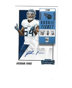 2018 Panini Contenders #155 Rashaan Evans AU RC AUTO  TITANS - Picture 1 of 1