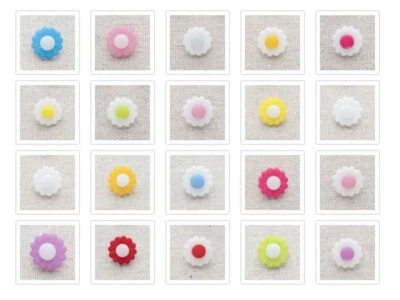 10 x Daisy Buttons Shanks 19 Colours Size 15mm 19/32 - Image 1 of 4