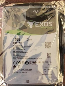 Seagate Hard Drive Exos 16TB 7200RPM 256MB SAS SAS3 12Gb/s 3.5 ST16000NM002G HDD - Picture 1 of 3