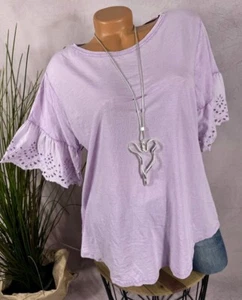 neu sommer SHIRT T-Shirt Italy Richelieu LILA 38 40 42 - Bild 1 von 5