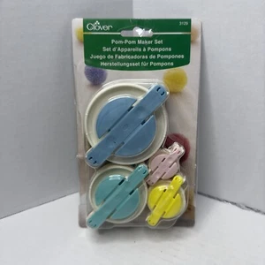 Clover Pom-Pom Maker Set of 4 different sizes (35, 45, 65 & 85cm) - Picture 1 of 3