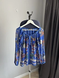 Blusa Top Estampado Floral ROBERTO CAVALLI Talla L - Imagen 1 de 13