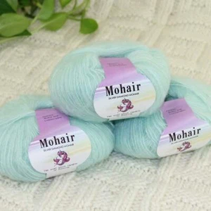 Sale New 3BallsX25g Luxury Soft Mohair Lace Wrap Shawl Hand Knit Crochet Yarn 08 - Picture 1 of 7