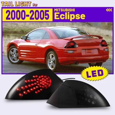Lente LED ahumada para luces traseras Mitsubishi Eclipse 2000-2005 lámpara de freno trasera L+R Foto 1 de 4