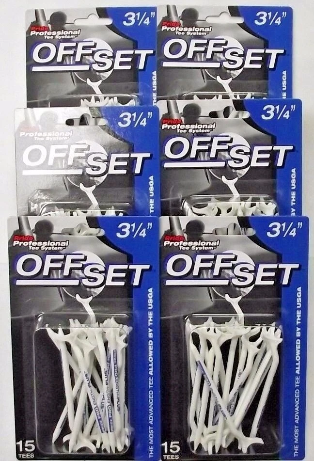 PRIDE GOLF TEE Pride OT31415 Professional Tee System - Offset Golf Tees - 3-1/4" 6 Packs