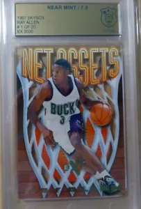 Ray Allen 1996 Skybox E-X2000 Net Assets Rookie RC #1 - Bild 1 von 1