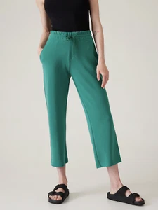 Athleta Women's Emerald Green Seasoft Straight Cropped Pant Sz XL - Picture 1 of 4