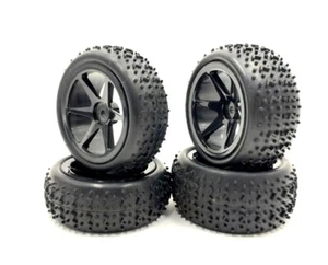 RC 1:10 Buggy Reifen Rad Felgen 12mm Sechskant Set für HSP HPI 1/10 On Road Rennwagen - Bild 1 von 1