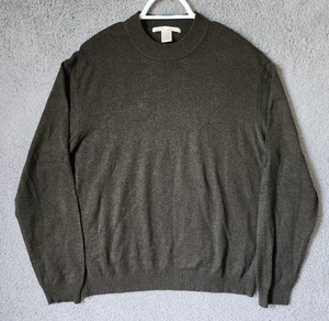 PERRY ELLIS Herren Größe Large grün Seide Wollmischung Stehkragen Pullover Sweater - Bild 1 von 8