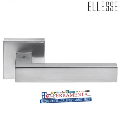 Coppia maniglia per porta Ellesse BD21R Colombo Design completa di bocchette - Immagine 1 di 2