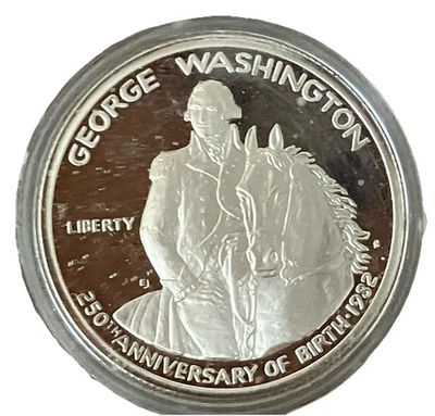 George Washington Commemorative 1982 90% Silver Half Dollar Proof 50c Coin - Image 1 of 2