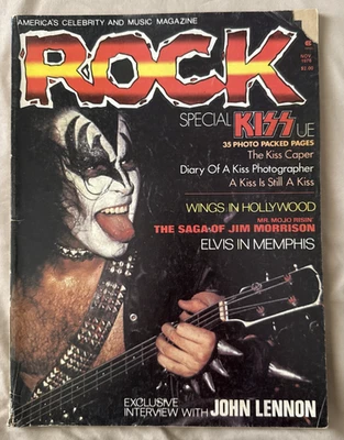 Vintage ROCK Magazine November 1976 Special KISS Issue ~Elvis ~1970s Foto 1 de 4
