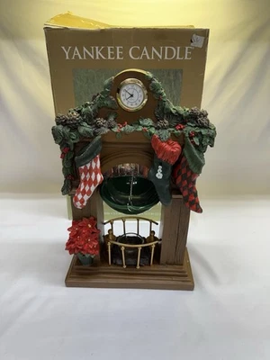 Yankee Candle Natal lareira manto relógio pendurado queimador aquecedor de cera torta - Imagem 1 de 4