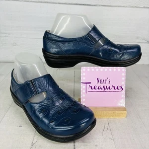 Klogs Footwear BRISBANE blaue Mary Jane bequeme Lederschuhe mit Fußgewölbestütze Größe 6 M - Bild 1 von 21