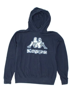 Sudadera con Capucha KAPPA Para Hombre Gráfica Grande Azul Marino Algodón AW42 - Imagen 1 de 3